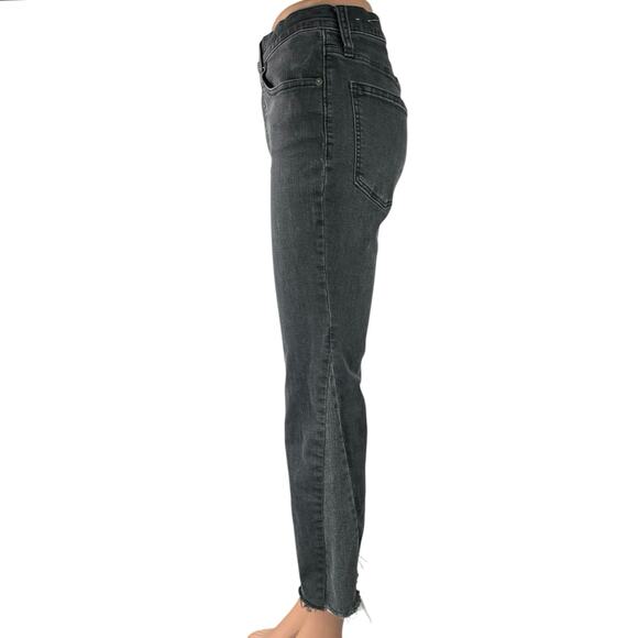 Madewell Women's Black Cropped Cali Demi Bootcut Flared Denim Jeans Size 27 - Picture 2 of 6